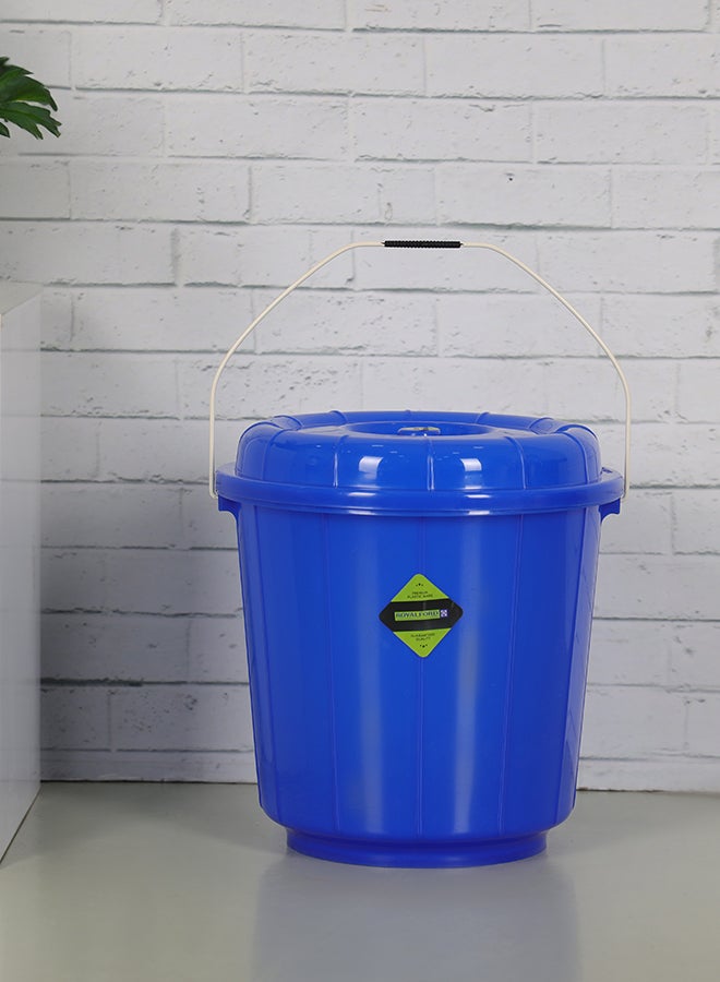 Royalford - Royalford 13L Plastic Bucket with Lid- RF11718 Multi-Purpose Utility Bucket with a Lid And Steel Handle Break-Resistant, Light-Weight, Durable Construction Perfect For Bathroom, Kitchen Assorted Colour - Image 1