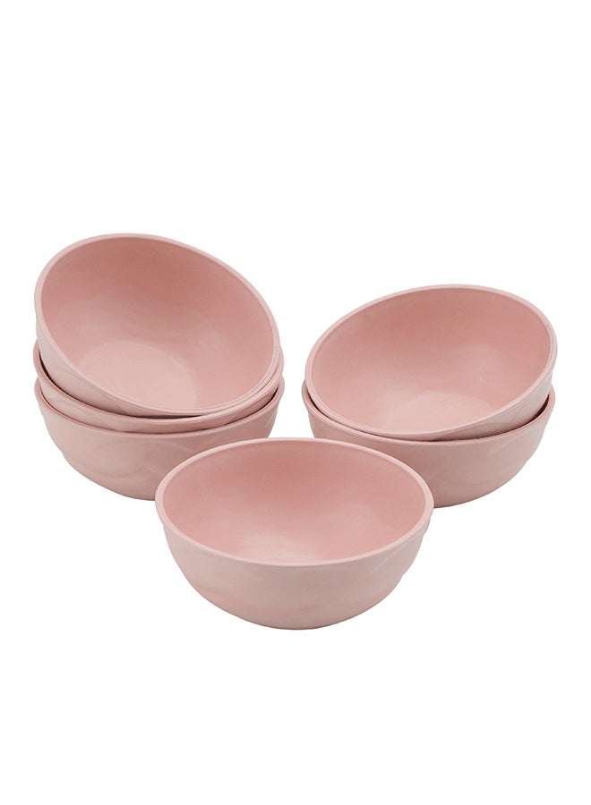 Royalford 6Pcs Round Shape Snack Plate Set Premium Plasticware Assorted Colors Set Assorted Colors  - Image 5