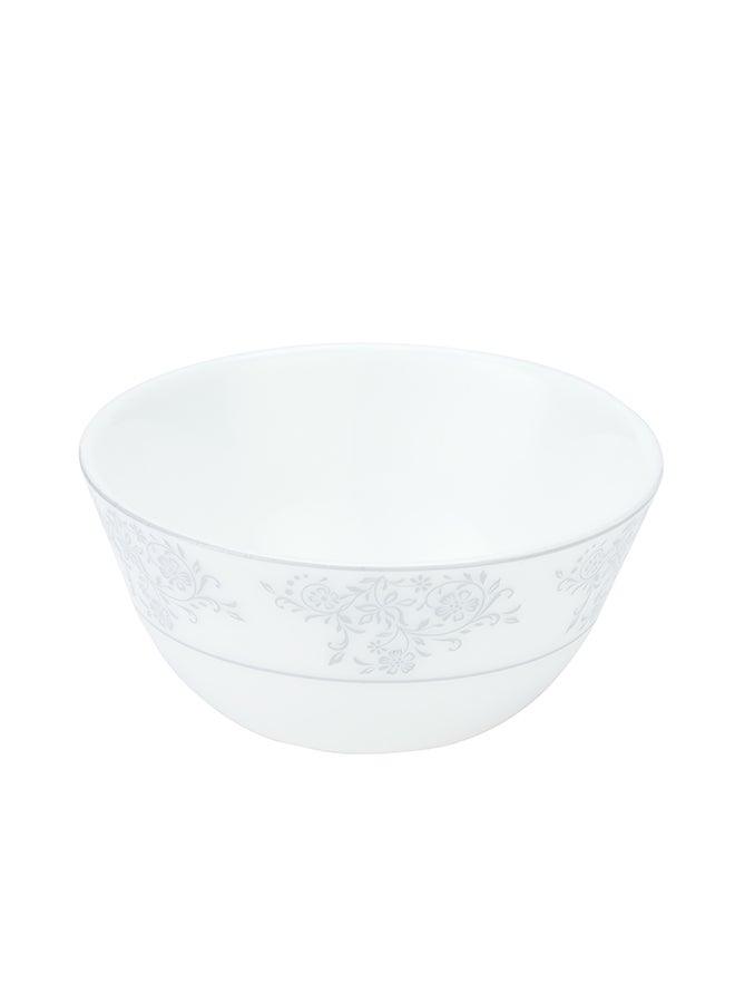 Royalford Royalford Velvett Collection 5" Area Grey Soup Bowl- RF11750 Premium-Quality Opalware, Light-Weight and Food-Grade Bowl with Elegant Floral Design White 5inch  - Image 4
