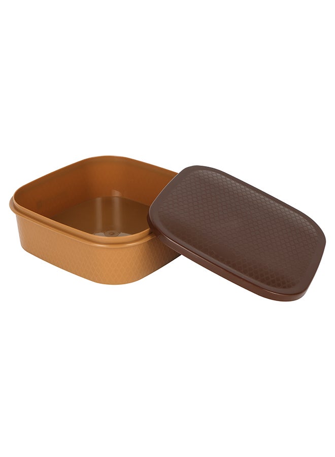 Royalford - Spice Box 7 Removable Containers 100% Food Grade Material Bpa Free Made In India Multi Color Assorted Colors 19.4X19.4X6.3 Cm Brown/Dark Brown - Image 1