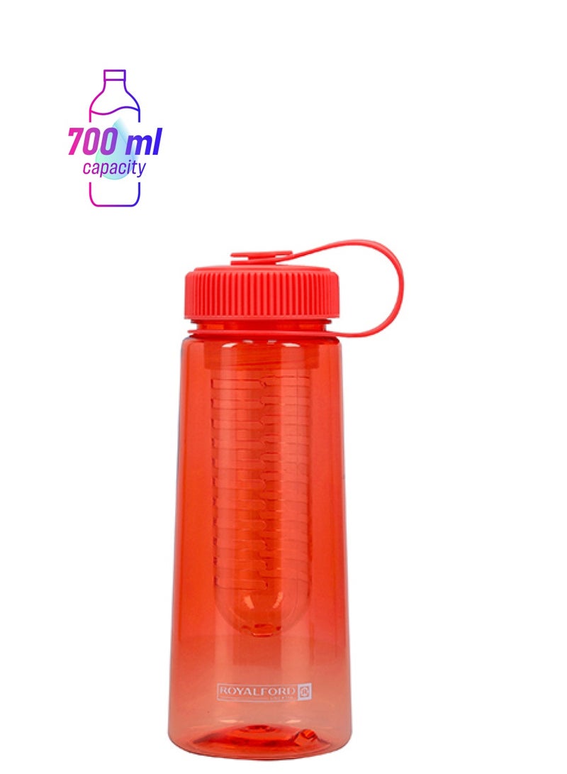 Royalford Royalford 700 ML Sports Water Bottle with Infuser- RF11142| Polymer Bottle Perfect for Home, Office, Gym Red  - Image 1