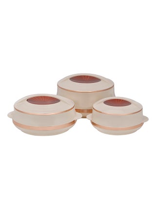 3 Pieces Elite Gold Insulated Casserole Set  Strong Handles  Double Wall Insulated Serving Pot 1600Ml 2500Ml 3500Ml Gold 3 piecescm - pnsku/N53394647A/45/_/1739788610/acca53b8-4cca-4701-9793-03131521cf79