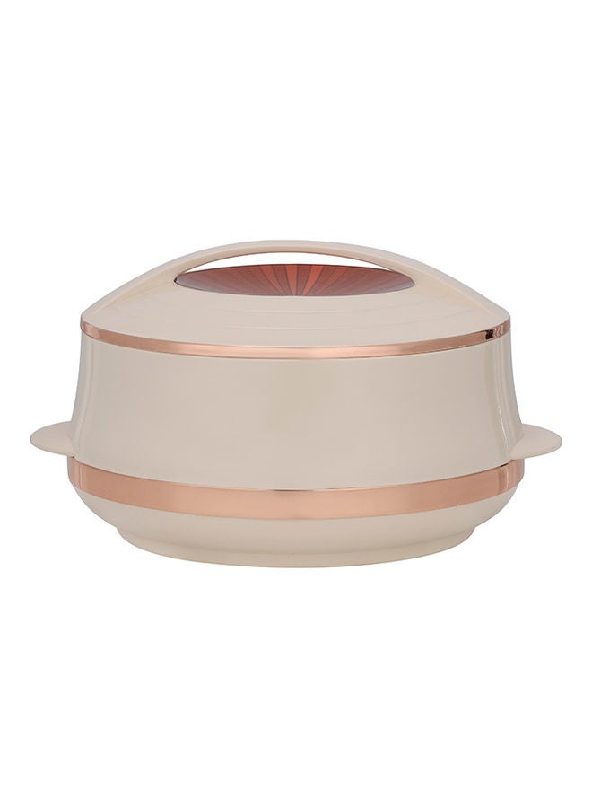 Royalford - Elite Gold Insulated Casserole, Firm Twist Lock, RF11148 | Strong Handles | 6000ml Double Wall Insulated Serving Pot, Chapati Storage Box, Roti Serving Pot, Chapati Dabba Gold 6000ml - Image 1