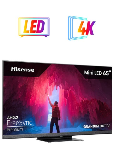 تلفزيون 65 بوصة - سمارت LED 4K - نظام تشغيل Vidaa - مع رسيفر داخلي - وضع الألعاب - معدلات تحديث 120 هرتز