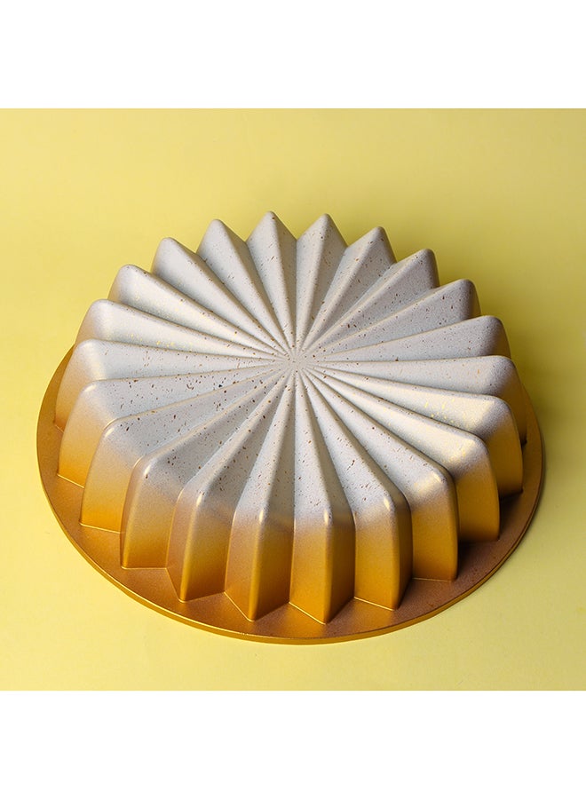 Royalford - Classic Bundt Cake Pan, Aluminium Bakeware, RF10840 | Beautiful Design Cake Tin | Granite Coated Non-Stick Pan for Easy Food Release & Clean Up | Oven Safe Cake Tin Brown - Image 1