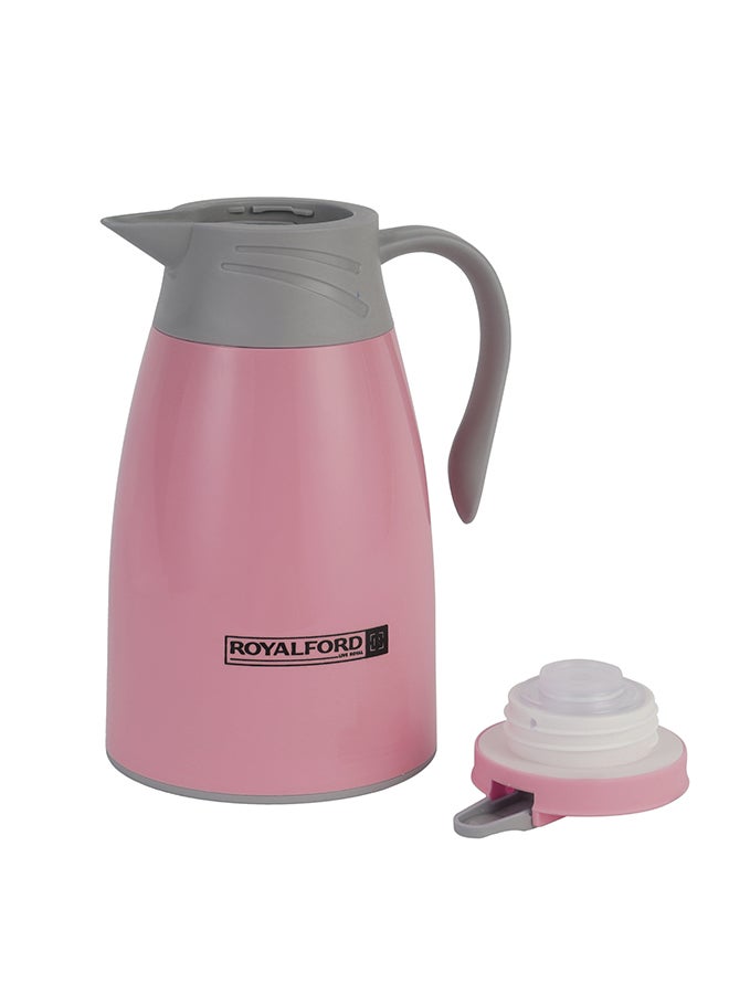 Royalford - Vacuum Flask  Abs Body With Glass Inner 1000Ml 33.5Oz HotAnd Cold Bpa Free 100% Food Grade 14.5x14.5x25.5 Cm Multicolour - Image 1