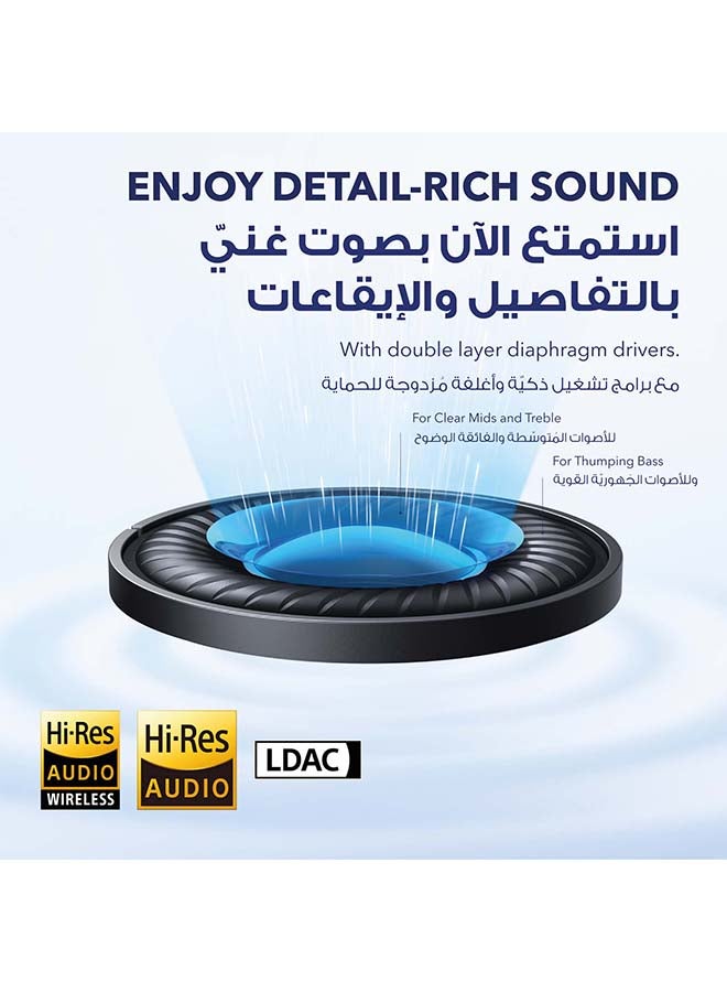 Soundcore Space Q45 Adaptive Active Noise Cancelling Headphones, Reduce Noise by Up to 98%, 50H Playtime, App Control, LDAC Hi-Res Wireless Audio, Clear Calls Black - Image 2