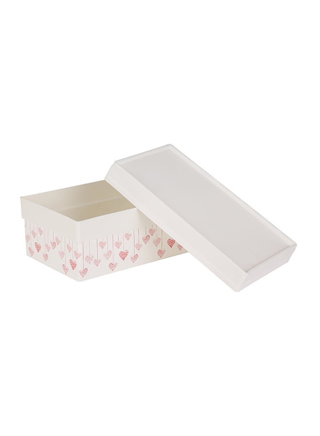 Royalford 2L Space Saving Storage Box- RF11276 Multi-Purpose Plastic Storage Container for Storage Essentials Perfect for Biscuits, Snacks WHITE