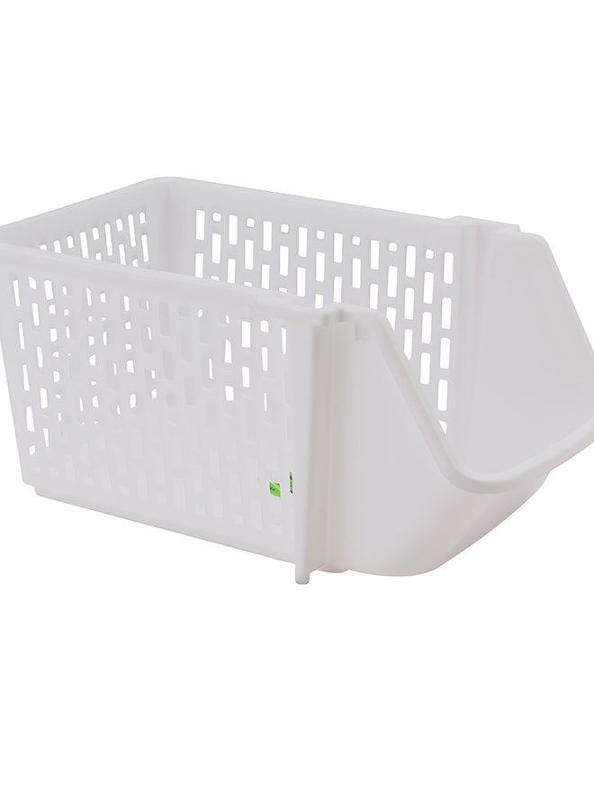 Royalford Royalford Cabinet Organizer- RF11296 PP Plastic Multi-Purpose Rectangular Organizer Break-Resistant, Light-Weight WHITE  - Image 2