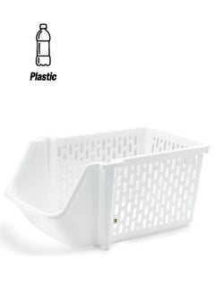 Royalford Royalford Cabinet Organizer- RF11296 PP Plastic Multi-Purpose Rectangular Organizer Break-Resistant, Light-Weight WHITE  - Image 1