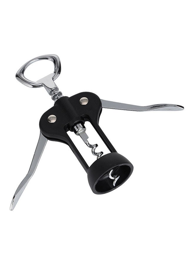 Royalford Wine Opener Ss+Abs+Zinc Alloy Premium Quality Material Multi Color 17X6X4 Cm Silver/Black 17X6X4cm - Image 2