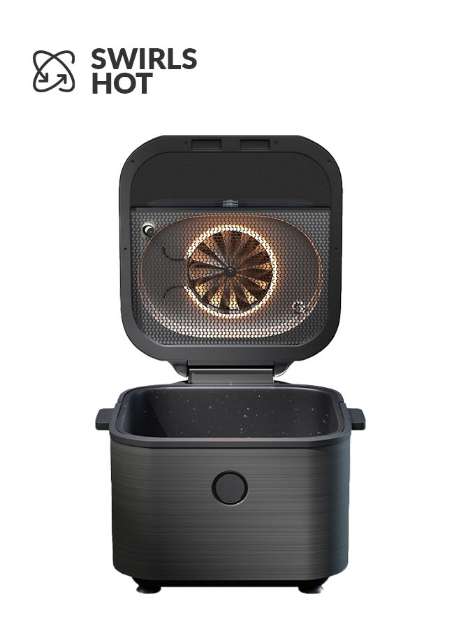 evvoli - Air Fryer With Juicy And Crispy Options, Digital Control Panel Display, 8 Preset Programs 8 L 1650 W EVKA-AF8008D Black - Image 1