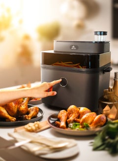 Air Fryer With Juicy And Crispy Options, Digital Control Panel Display, 8 Preset Programs 8 L 1650 W EVKA-AF8008D Black - pnsku/N53397365A/45/_/1696437630/bcf5aa47-d5cb-4ff8-ba1b-fbfd845f807b