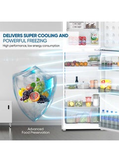 NIKAI 4.7 Cubic Feet 132 Liter Defrost Double Door Refrigerator, Big Vegetable Crisper NRF170N23W White  - Image 3