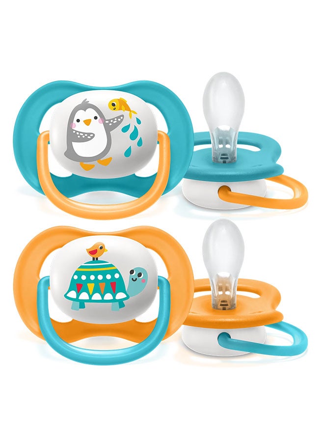 PHILIPS AVENT Ultra Air Free Flow Soother Silicone 6-18M Animal Mixed, 2 Pieces  - Image 2
