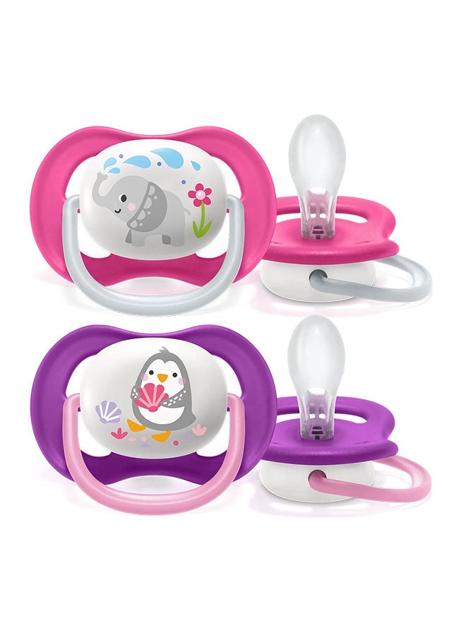 PHILIPS AVENT Ultra Air Free Flow Soother Silicone 6-18M Animal Mixed, 2 Pieces  - Image 3
