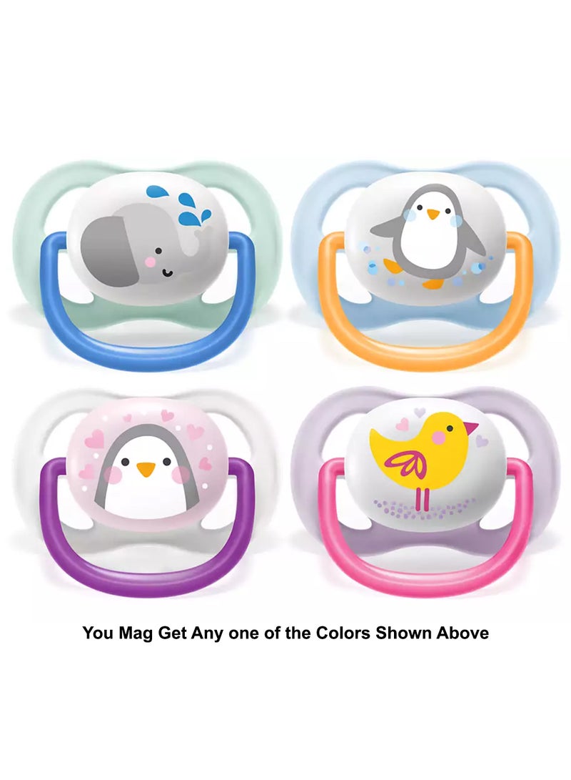 PHILIPS AVENT 2 Pieces Ultra Air Animals Soother Silicone Deco - Assorted  - Image 2