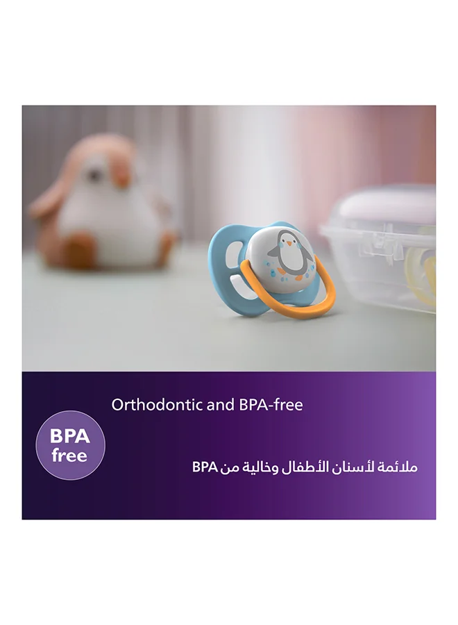 Philips Avent 2-Piece Ultra Air Freeflow Sthr Sil 18M Deco - متنوعة