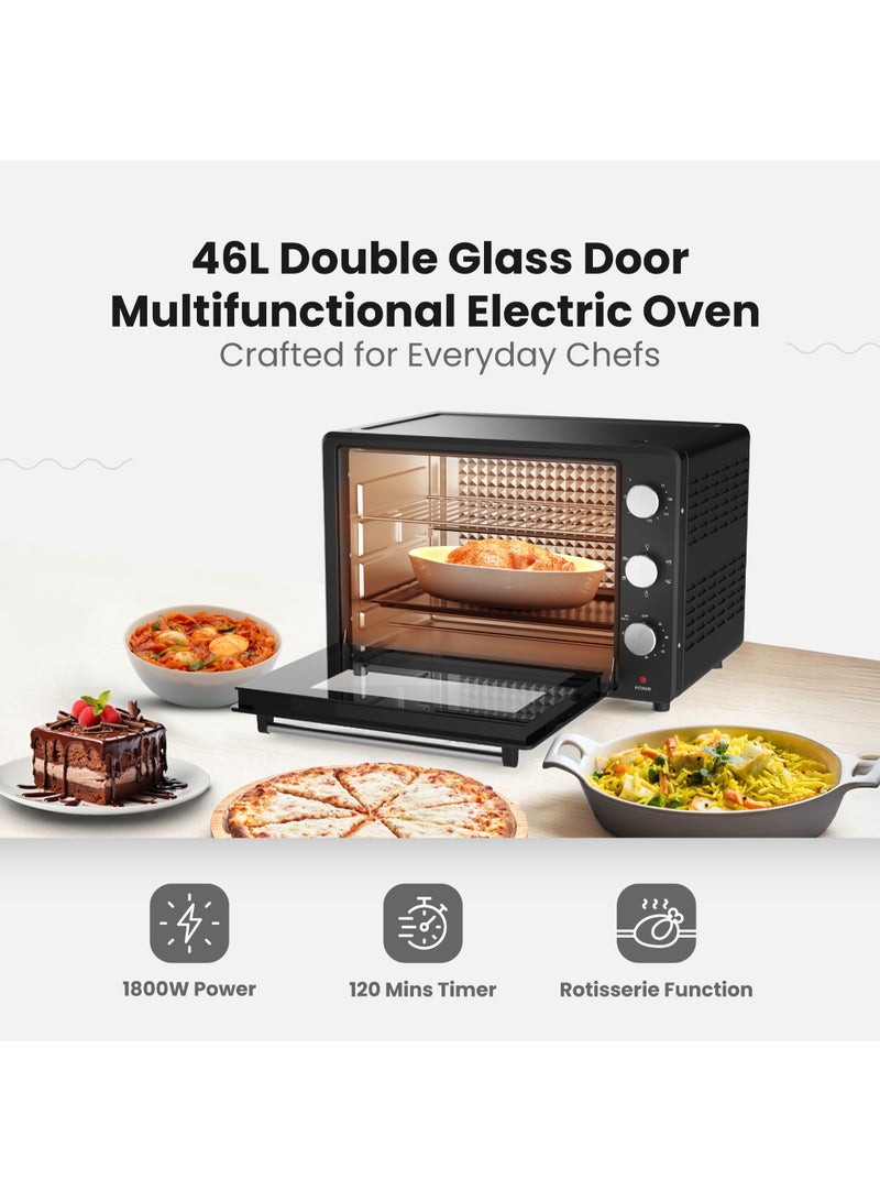 نيكاي فرن كهربائي 46 L 1500 W NT655N2/ NT655RX2 أسود - Image 3