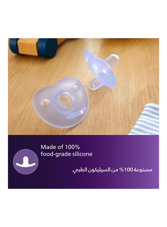 عبوة من 2 لهاية سيليكون منحنية للأطفال من عمر 0 إلى 6 أشهر - ألوان متنوعة - Image 4