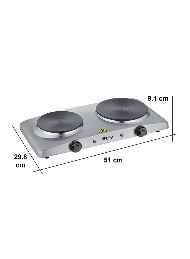 Techno Best Stainless Steel Double Hot Plate BHP-002 Silver - Image 3