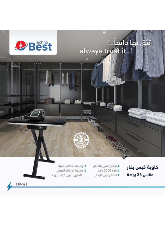 Techno Best - Steam Press 1 L 2200 W BSP-36B Black - Image 1