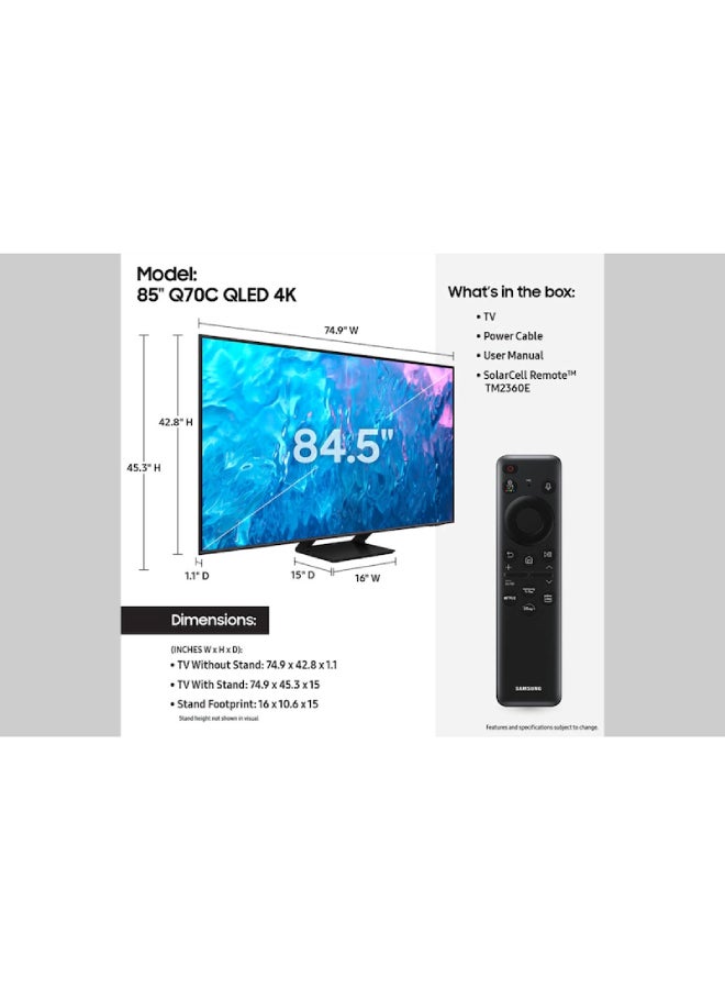 سامسونج تلفزيون ذكي 85 بوصة QLED 4K 2023  - Image 3