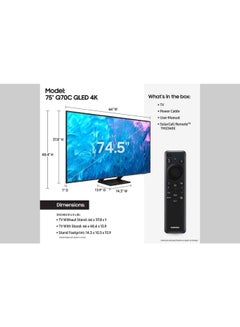 75 Inch QLED 4K Smart TV 2023 75Q70C Titan Gray 75Q70C Titan Gray - pnsku/N53398636A/45/_/1726064061/656cd718-1a9c-4c5b-b869-6beadd173f2c