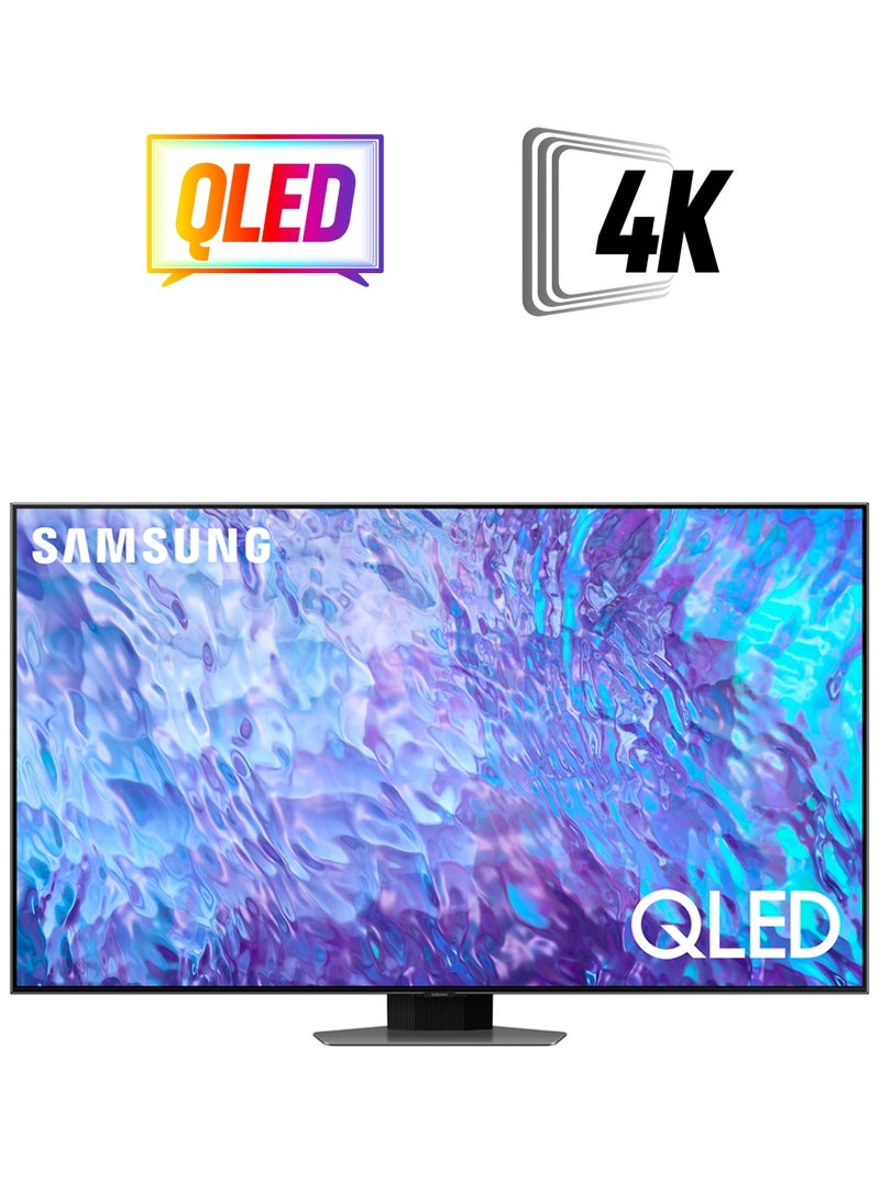 Samsung - 75 Inch QLED 4K Smart TV 2023 75Q80C Carbon Silver - Image 1