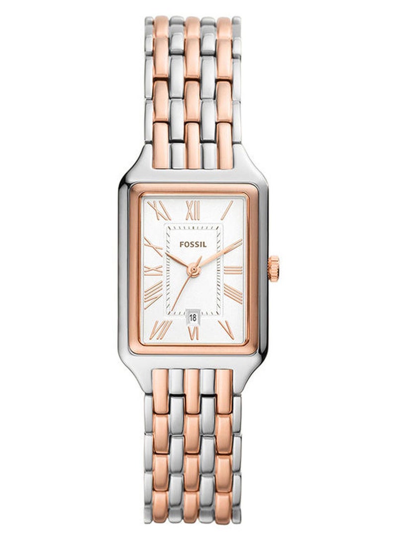 FOSSIL Women's Analog Square Shape Stainless Steel Wrist Watch ES5222 23 mm