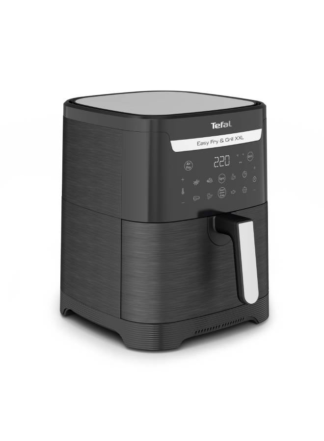 تيفال مقلاة هوائية تيفال إيزي فراى اند جريل XXL، سعة 6.5 لتر، 8 برامج، ديجيتال، 6.5 L 1800 W EY8018EG أسود - Image 1