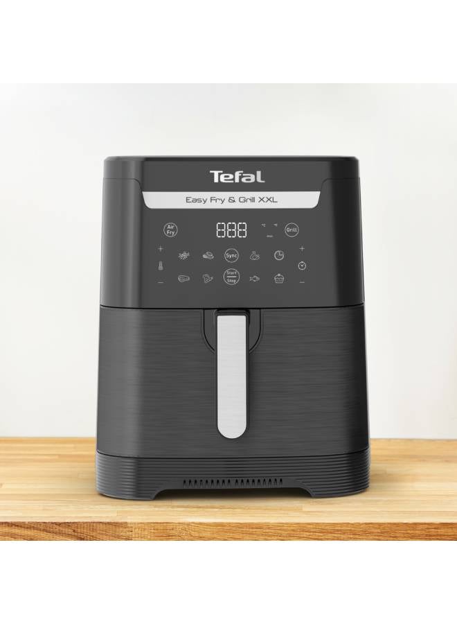 تيفال مقلاة هوائية تيفال إيزي فراى اند جريل XXL، سعة 6.5 لتر، 8 برامج، ديجيتال، 6.5 L 1800 W EY8018EG أسود - Image 4
