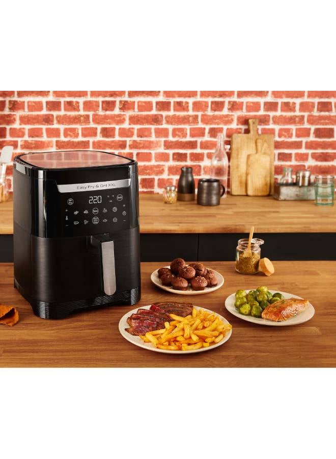 تيفال مقلاة هوائية تيفال إيزي فراى اند جريل XXL، سعة 6.5 لتر، 8 برامج، ديجيتال، 6.5 L 1800 W EY8018EG أسود - Image 3