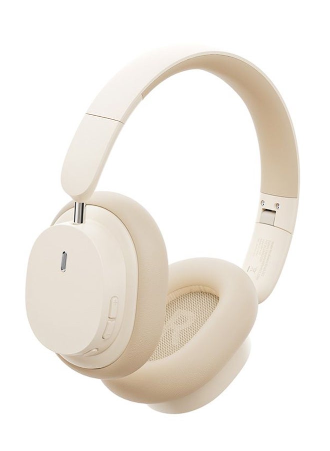 Baseus - Bowie D05 Wireless Bluetooth Foldable HiFi Stereo Music Headphone Beige Creamy White - Image 1