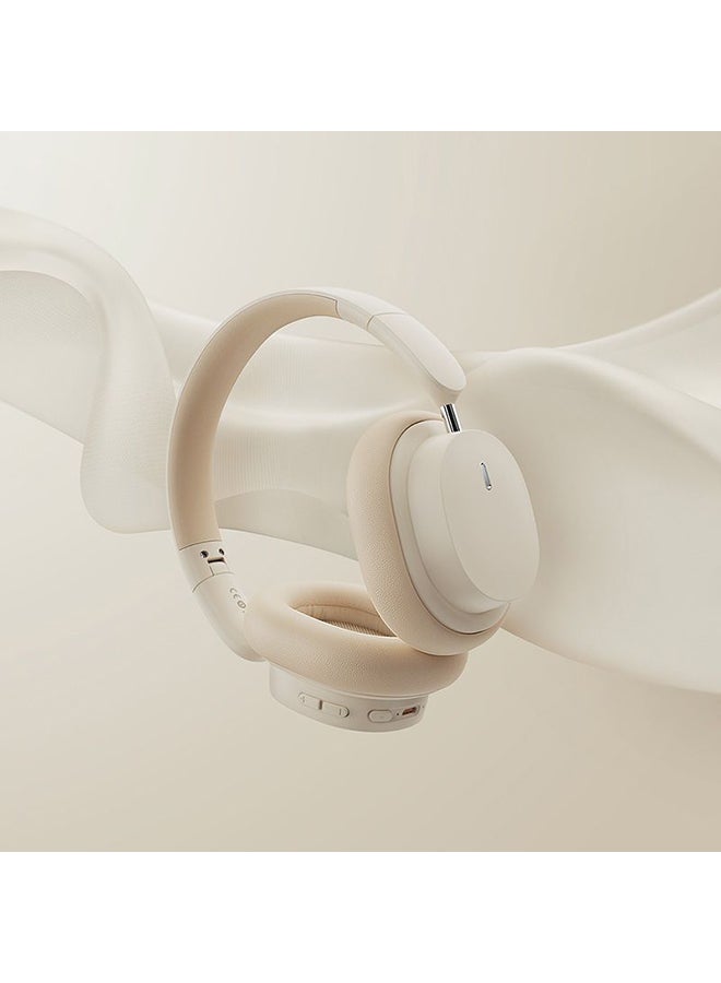 Baseus - Bowie D05 Wireless Bluetooth Foldable HiFi Stereo Music Headphone Beige Creamy White - Image 1
