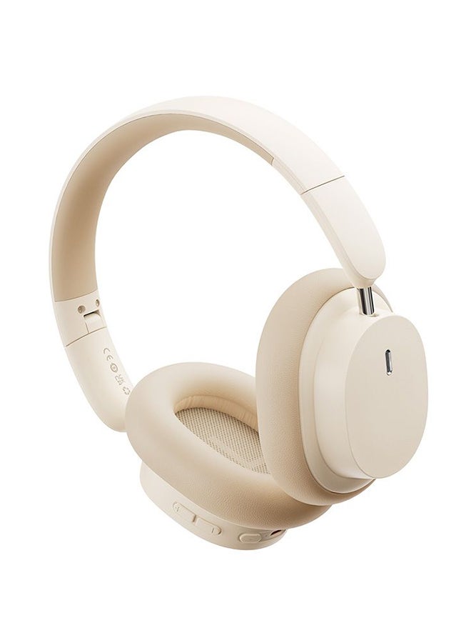 Baseus - Bowie D05 Wireless Bluetooth Foldable HiFi Stereo Music Headphone Beige Creamy White - Image 1