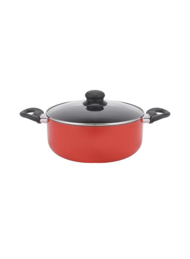 Royalford Royalford 9-Piece Non-Stick Cookware Set- RF11642| Aluminum Body With 3-Layer Construction, CD Bottom, Bakelite Handles And Glass Lid| Includes Casserole, Saucepan, Fry Pan, Bamboo Kitchen Tools| PTFE-Free And PFOA-Free| Assorted Colours 54.5x20x33cm  - Image 5