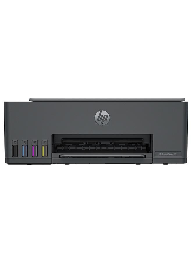 HP طابعة سمارت تانك 581 لاسلكية، طباعة، مسح ضوئي، نسخ، طابعة الكل في واحد، طباعة ما يصل إلى 6000 صفحة سوداء أو 6000 صفحة ملونة - [4A8D4A] رمادي - Image 1
