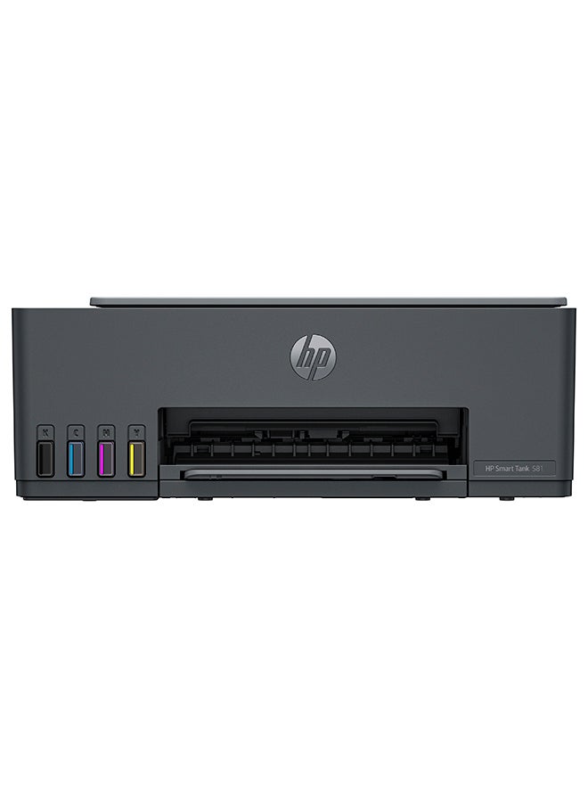 HP طابعة سمارت تانك 581 لاسلكية، طباعة، مسح ضوئي، نسخ، طابعة الكل في واحد، طباعة ما يصل إلى 6000 صفحة سوداء أو 6000 صفحة ملونة - [4A8D4A] رمادي - Image 1