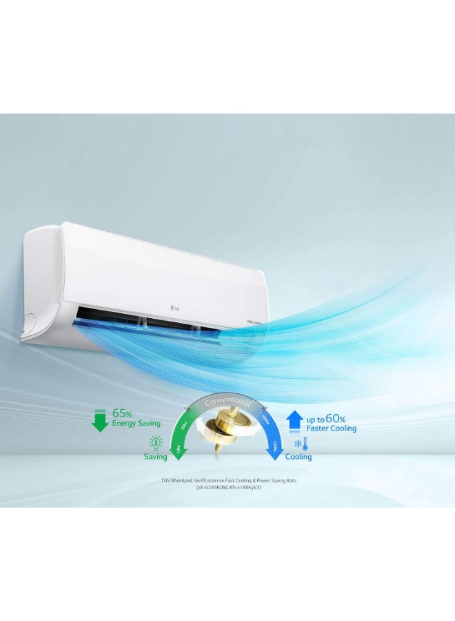 LG Air Conditioner 2 Ton Wall Mount Unit Split 17000 BTU Inverter Compressor White Colour Model I27TCP White - Image 4
