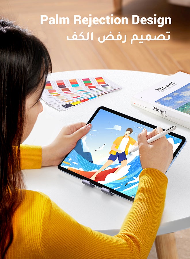 قلم ايباد ستايلس ذكي عالي التقنية بحساسية الإمالة / مغناطيسي قوي قلم ستايلس عالمي من الجيل الأول والثاني، متوافق مع ايباد برو و ايباد 2018-2022، ايباد، ايباد اير، ايباد ميني لون أبيض - pnsku/N53399823A/45/_/1710670961/7b6999ea-d3be-4a04-92bb-655d6ca2c280