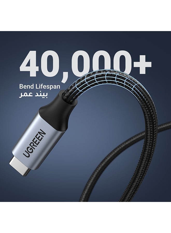 Ugreen USB C 3.1 Extension Braided Cable Type C Extension Wire USB C 3.1 Gen 2 5A Extended Cord Compatible For iPhone 16/15 Series, iPad Pro/mini, Macbook, Nintendo Switch, Samsung, Huawei - 1M Black  - Image 2