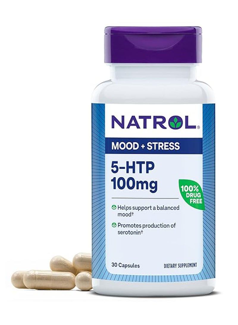 Natrol 5-HTP Mood & Stress 100 mg  F/D - Mixed Berry - 30 Tablets - Image 1