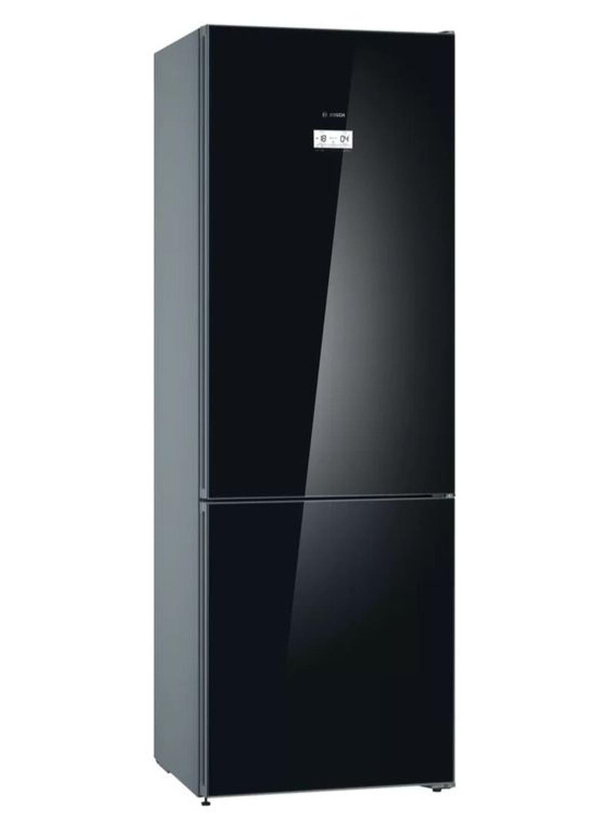 Serie 6 Freestanding Fridge with Freezer at Bottom Glass Door 435 Litres KGN49LB30U Black