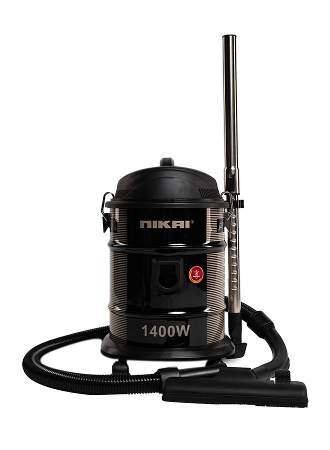 17 Liter Drum Vacuum Cleaner, Blower Function, Low-Noise Level, Dust Full Indicator, Metal Telescopic Tube 17 L 1400 W NVC990TX Black 