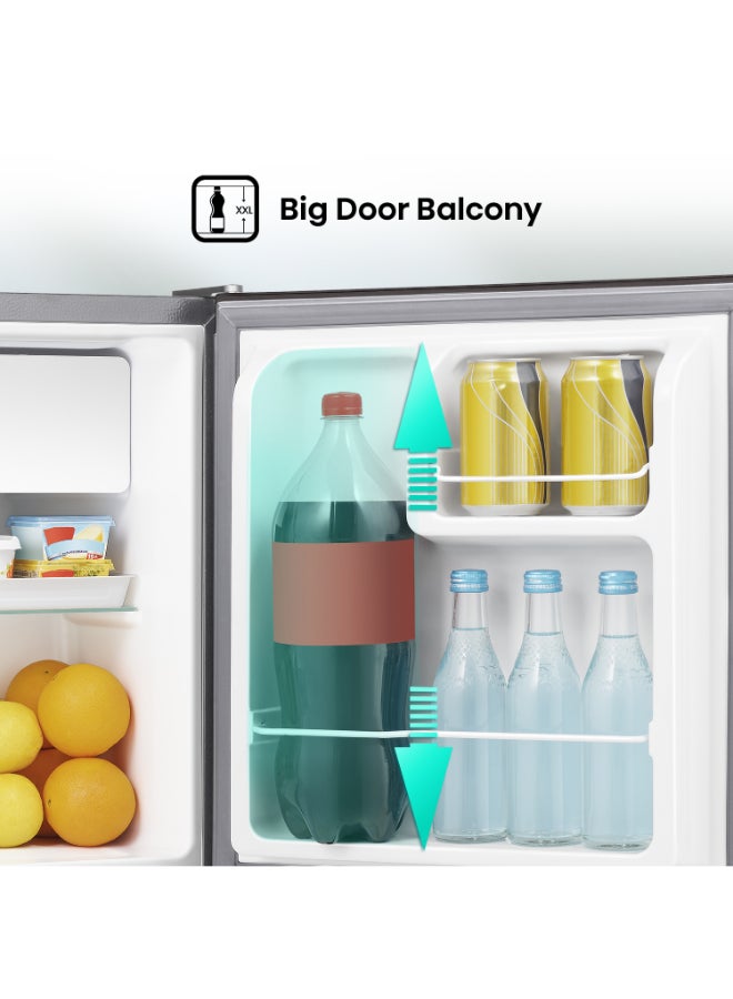Hisense 60l Gross and 45l Net Capacity Mini Single Door Refrigerator With Adjustable Thermostat Semi-auto Defrost Low Noise Silver RR60D4ASU Silver RR60D4ASU Silver - Image 5
