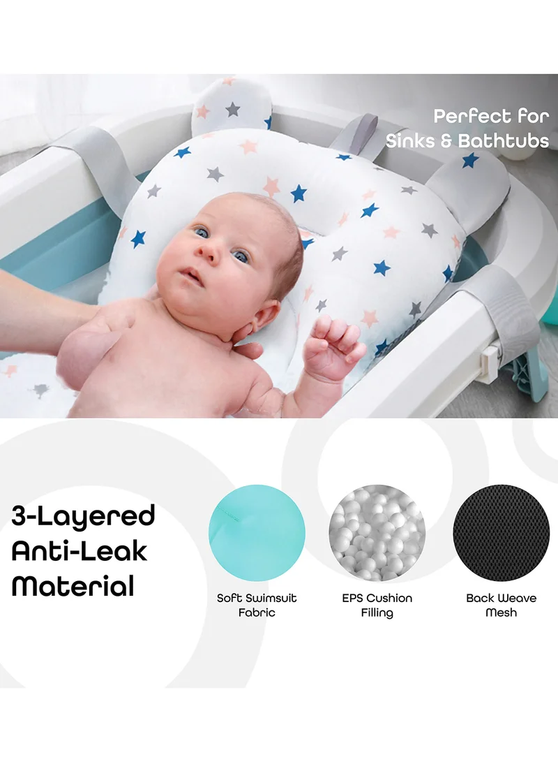Moon Anti Slip Baby Bath Pad With Buckle Suspension