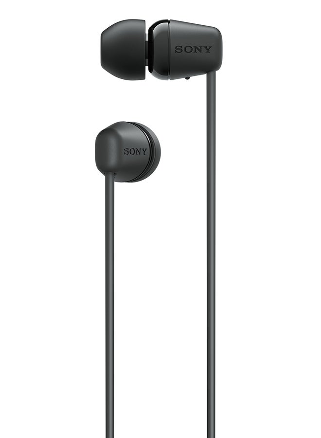 Sony - WI-C100  In Ear Wireless Bluetooth Headphones With Mic Black - Image 1