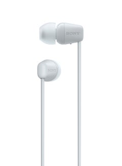 Sony WI-C100  In Ear Wireless Bluetooth Headphones With Mic White  - Image 3