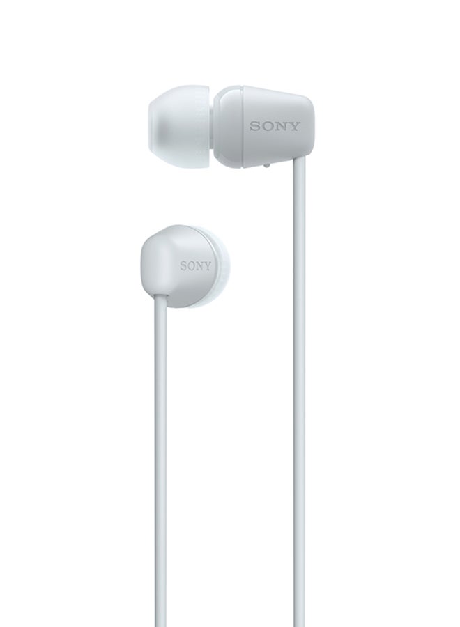 Sony WI-C100  In Ear Wireless Bluetooth Headphones With Mic White  - Image 3